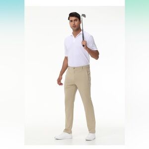 Men's khaki stretch Golf Pants